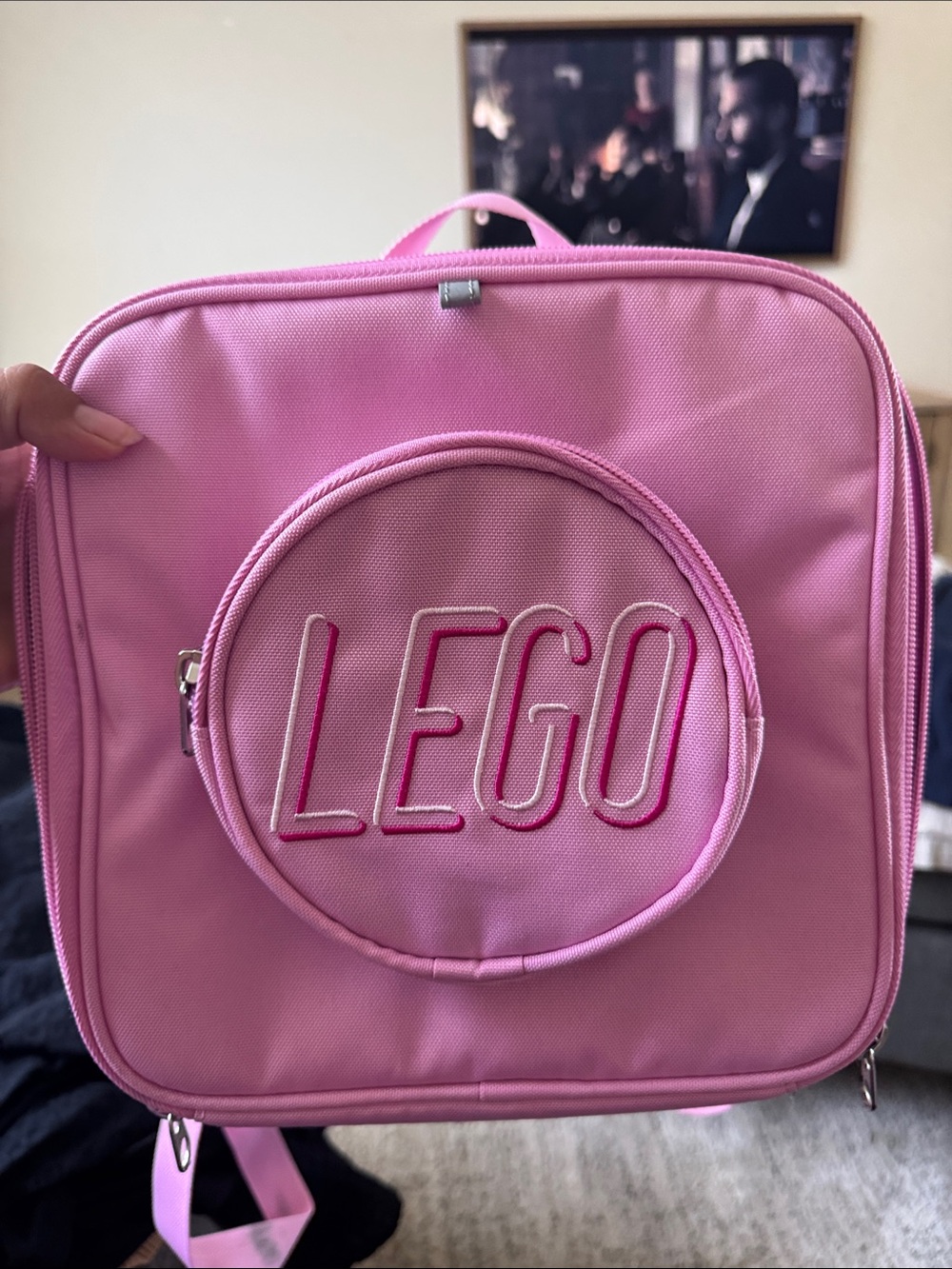 LEGO Pink Square Kids Lunch Bag with Embroidered Logo